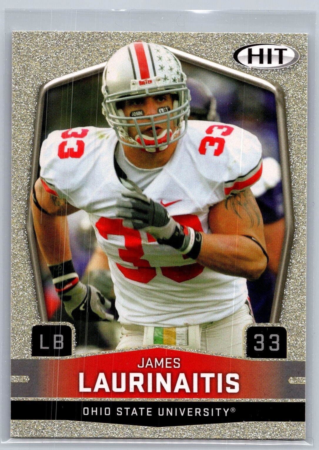 2009 sage hit low series football james laurinaitis silver rookie card #33