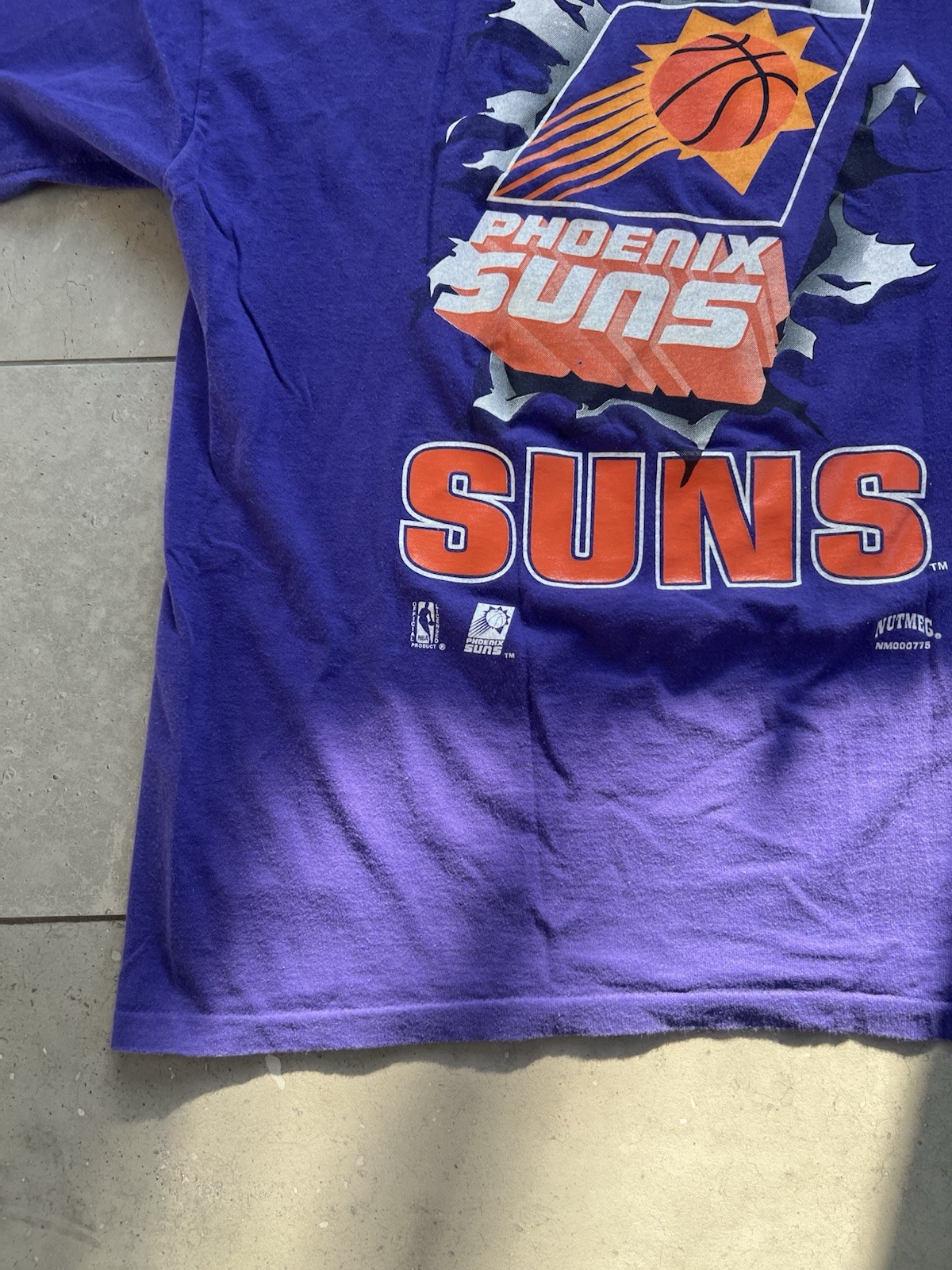 Vintage 1990s Nutmeg Phoenix Suns NBA Double Sided Single Stitch Tee Shirt XL