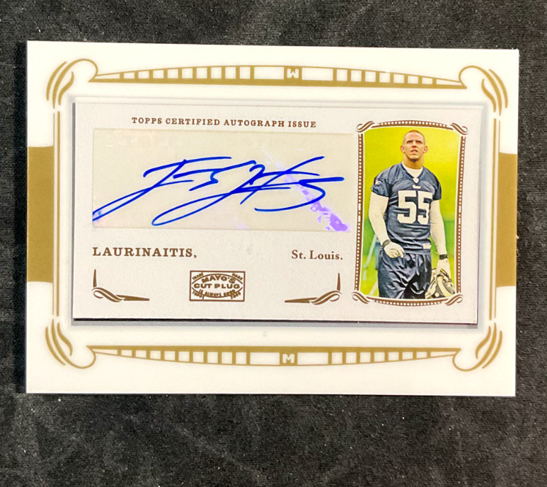 2009 Topps Mayo #MA-JL James Laurinaitis Autograph Ohio State Linebacker LA Rams