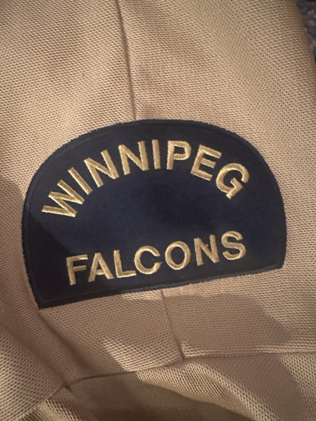 Nike Winnipeg Falcons Hockey Jersey XXL Gold Black Red Team Canada (Vintage)