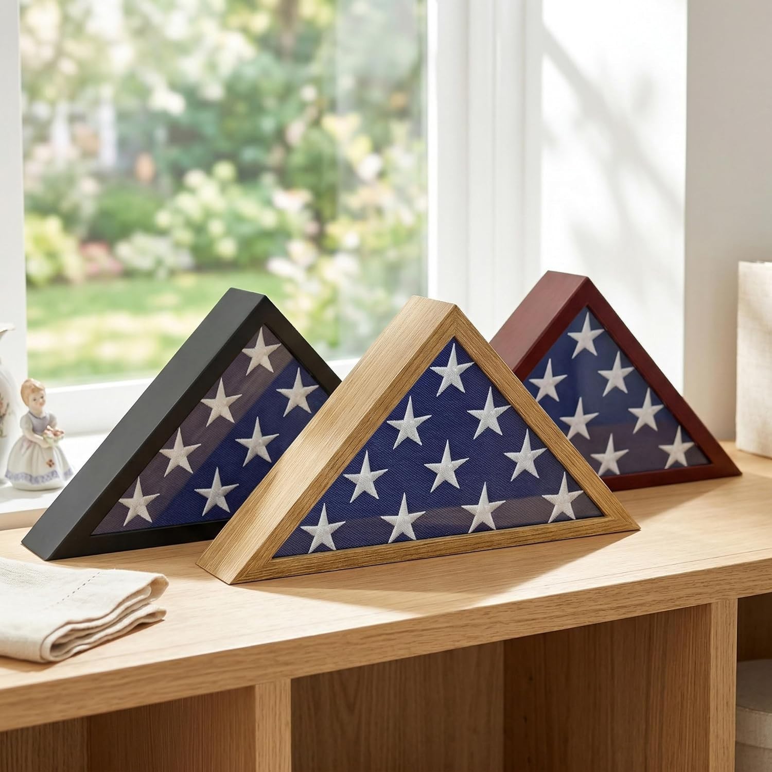 Timeless Black Flag Display Case for 3×5′ Ceremonial Flags – Gift for Veterans