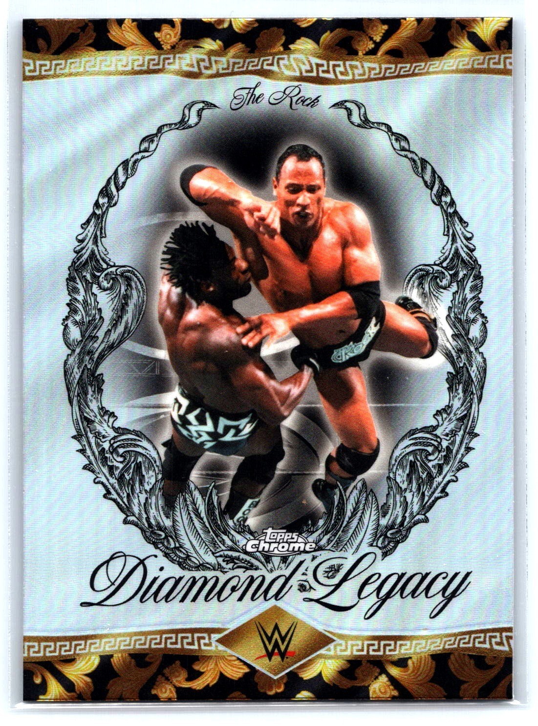 The Rock 2026 Topps Chrome WWE Diamond Legacy Refractor #RDL-17