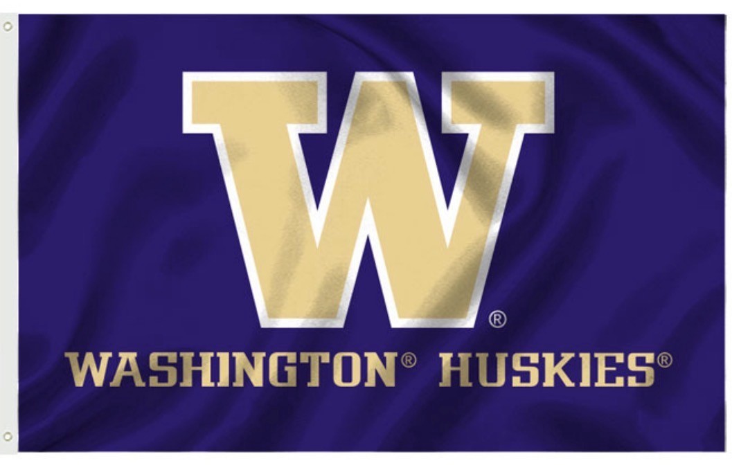 Washington Huskies 3×5 foot FLAG/Banner. Brand new USA SELLER