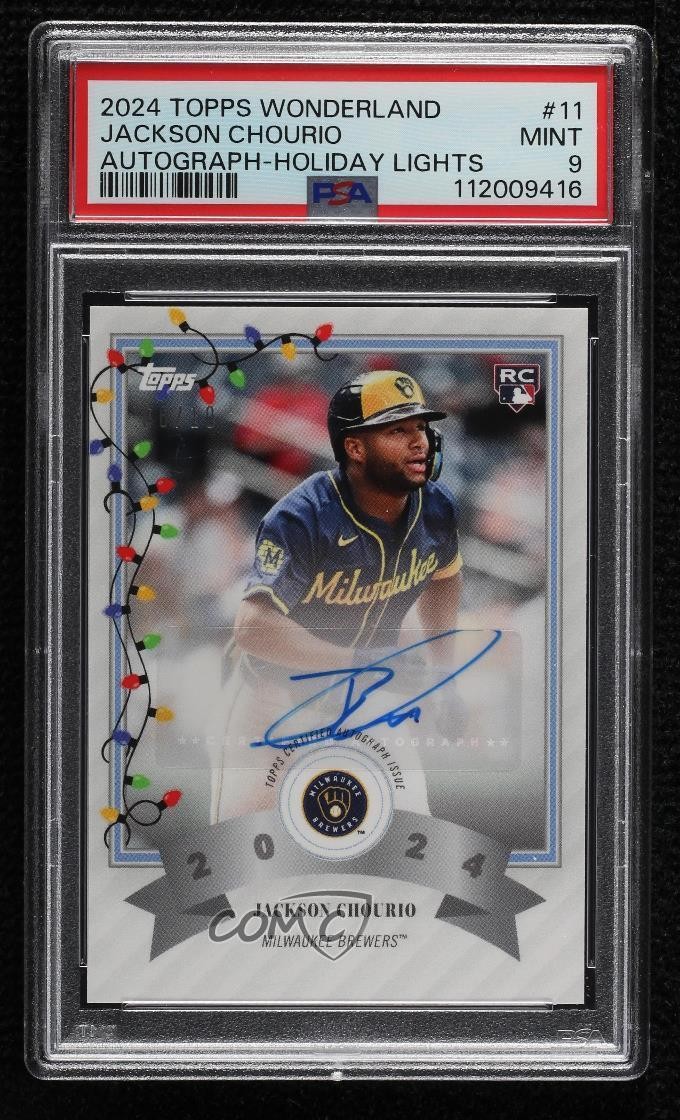2024 Topps Wonderland Holiday Lights 6/10 Jackson Chourio Rookie Auto RC 1sr2