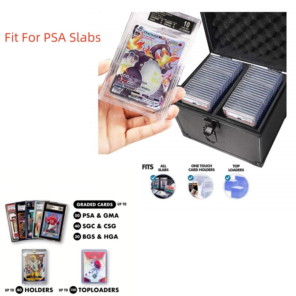 Graded Box Case/ Toploader/ Magnetic Card Holder For 35pt Pokémon Trading Cards