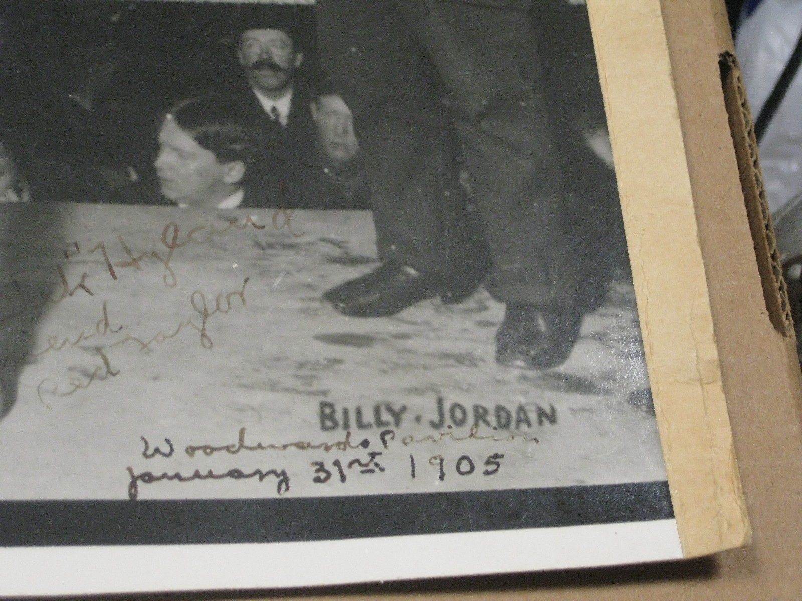 1905 “Fighting” Dick Hyland & Frankie Neil in vintage 2nd gen photo 10.5×14″