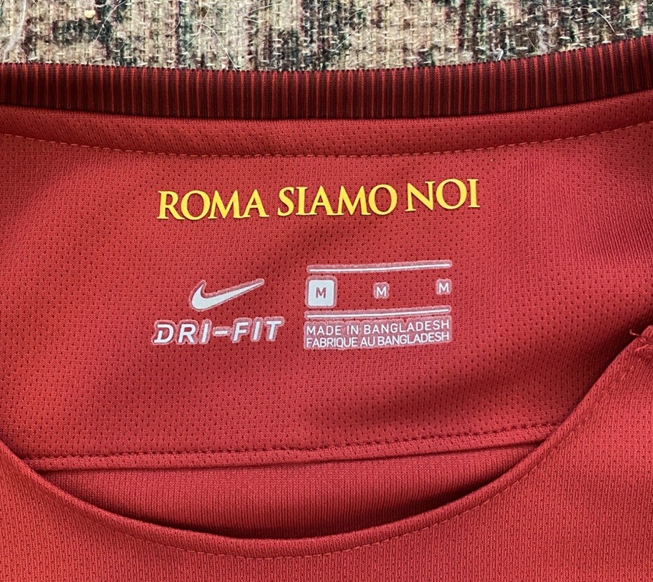 AS Roma Siamo Noi Nike Soccer Jersey SZ M Petrivelli 2017 Futbol Italy
