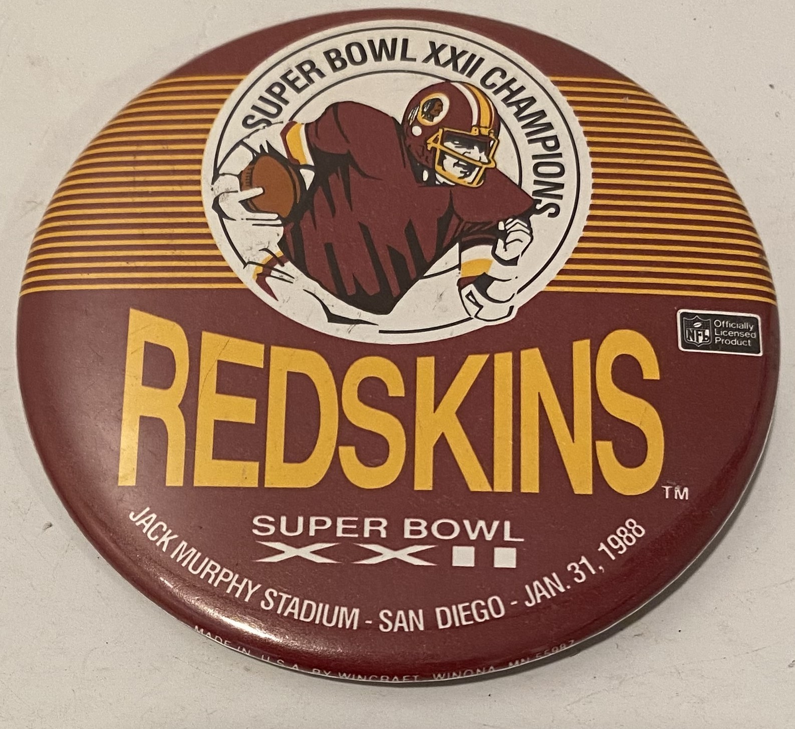 Washington Redskins Super Bowl and Doug Williams MVP Pin Lot of 4 – 3 1/2 in