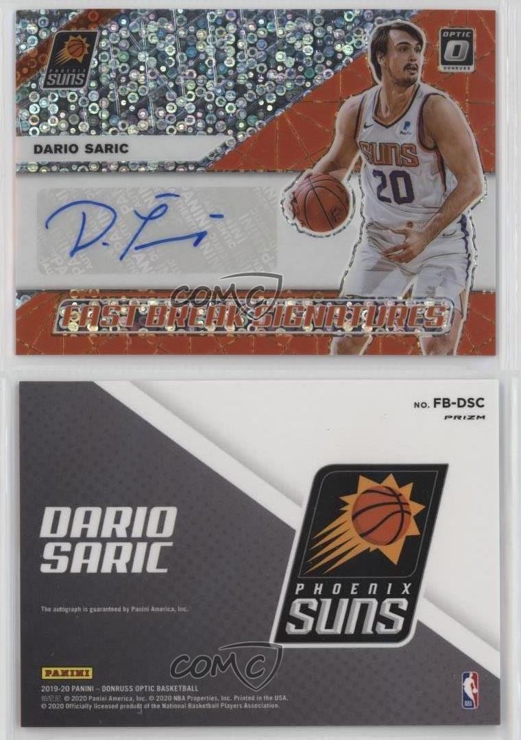 2019-20 Panini Donruss Optic Fast Break Signatures Dario Saric #FB-DSC Auto 1bs7