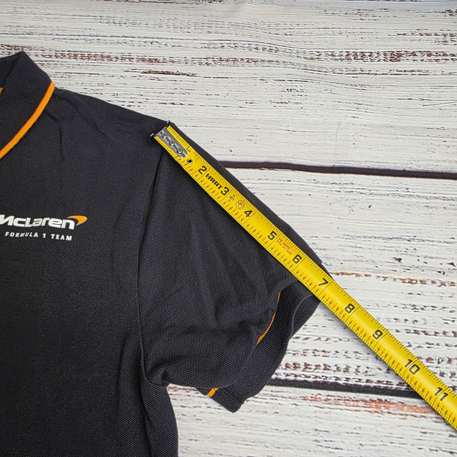 McLaren Formula 1 Team Polo Shirt Grey Orange Jack Daniels Womens Medium GB18401