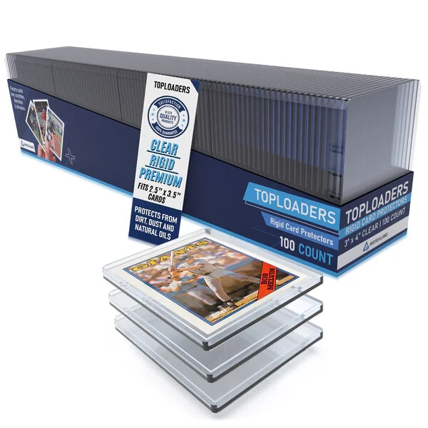 100 Premium 100PT Top Loaders for Cards Hard Card Sleeve Baseball Card Protector
