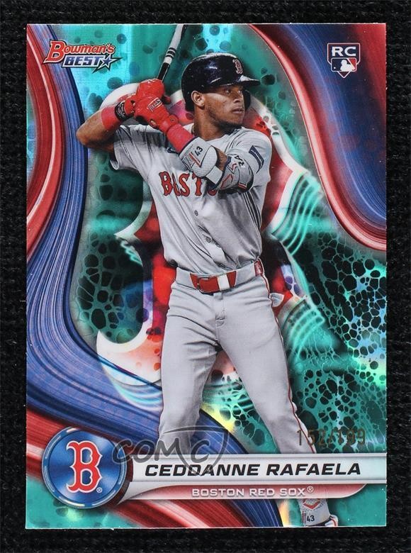 2024 Bowman’s Best Aqua Lava Refractor /199 Ceddanne Rafaela #14 Rookie RC 14sr