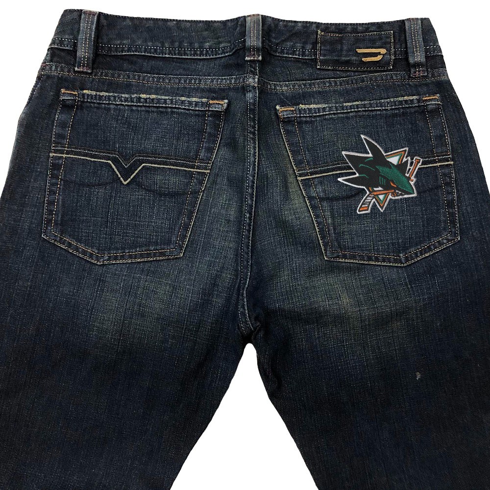 10 piece San Jose Sharks Ice Hockey Logo Size 3.2 in x 2.8 in Sew Iron On Patch
