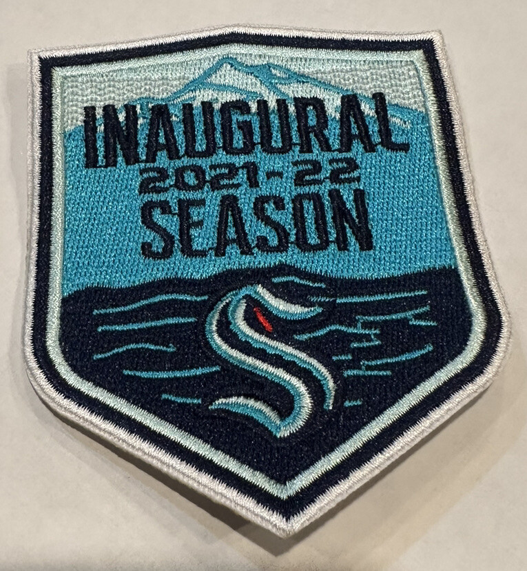 SEATTLE KRAKEN 2021 INAUGURAL SEASON EMBROIDERED IRON ON PATCH NHL 3.5”x 3”