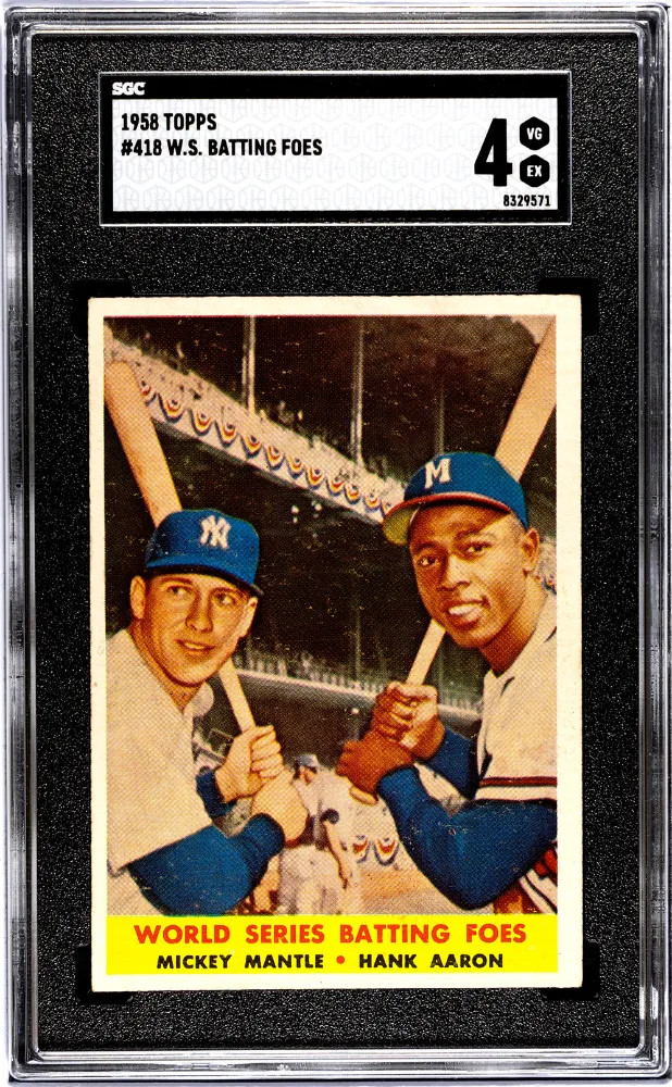 1958 Topps W. S. Batting Foes #418 SGC 4