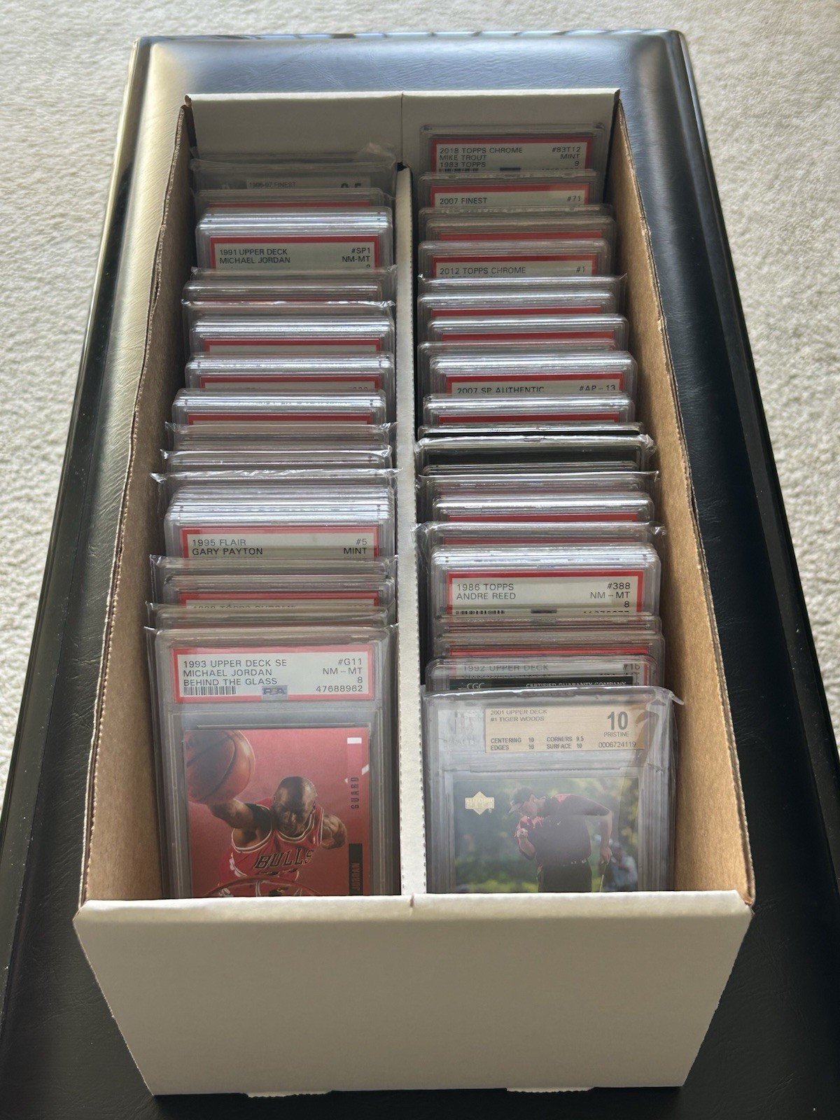 2 Row Trading Card Graded Shoe Storage Box Holds Approximately 100 Graded Cards