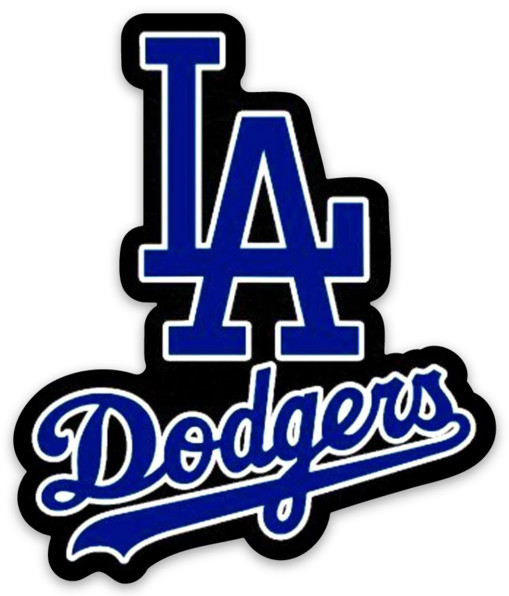 Los Angeles Dodgers – LA Dodgers logo in Black & Blue Die-cut MAGNET