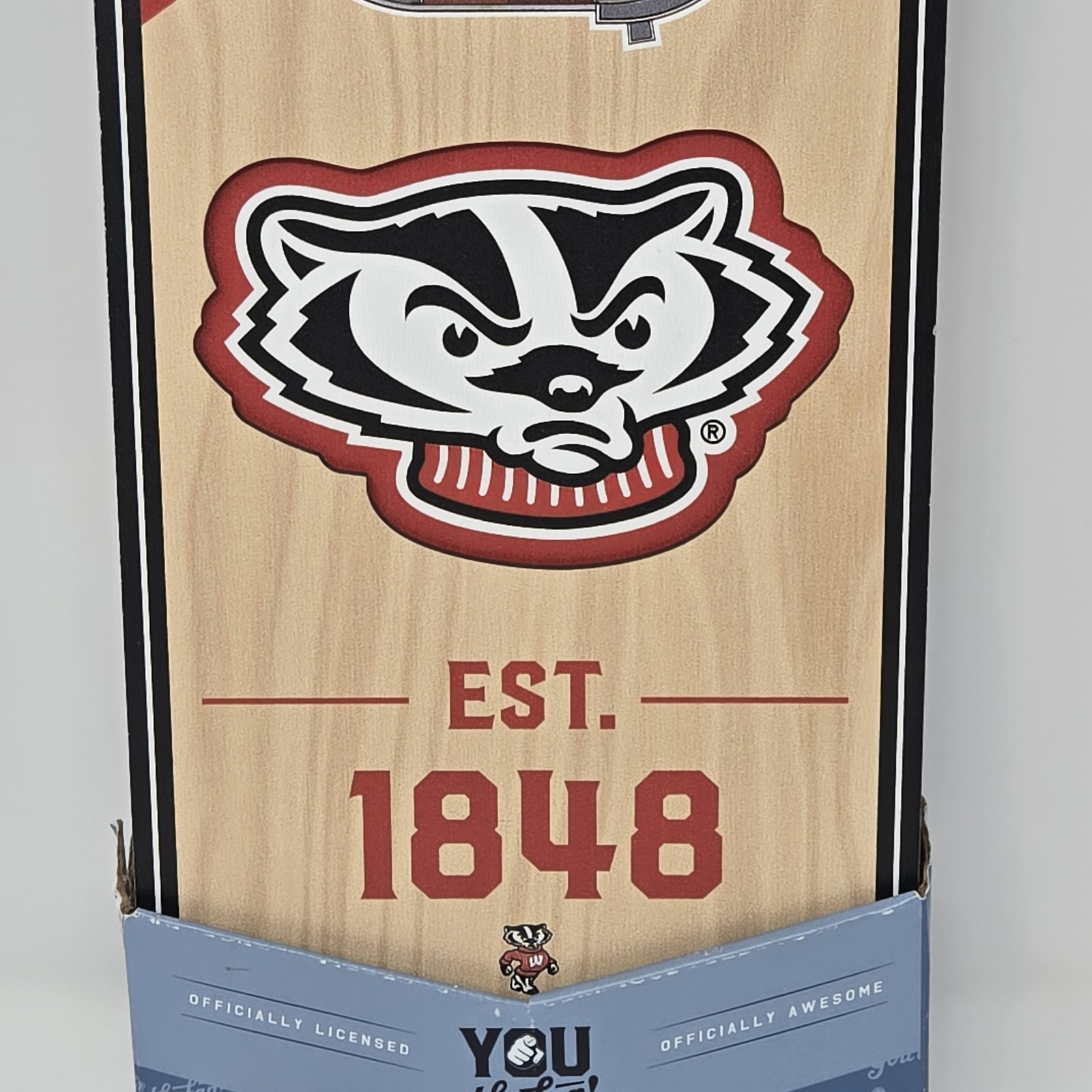Wisconsin Badgers NCAA 3D Stadium Wall Art Banner 6×19 Made in USA Wood Décor