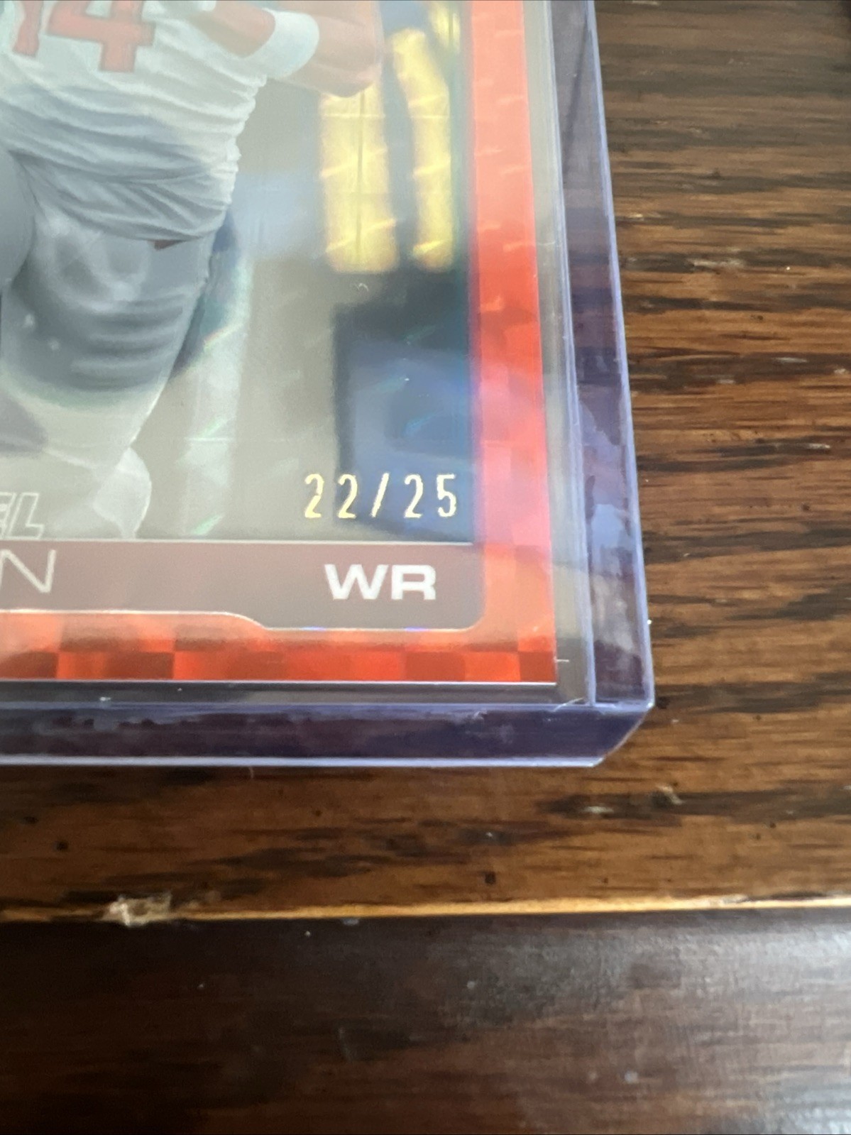 2025 Topps Chrome Football Michael Wilson Orange Wave Refractor /25 Cardinals