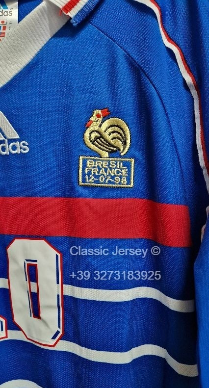 Jersey shirt FRANCE World Cup France 1998 ZINEDINE ZIDANE 10 ZIZOU