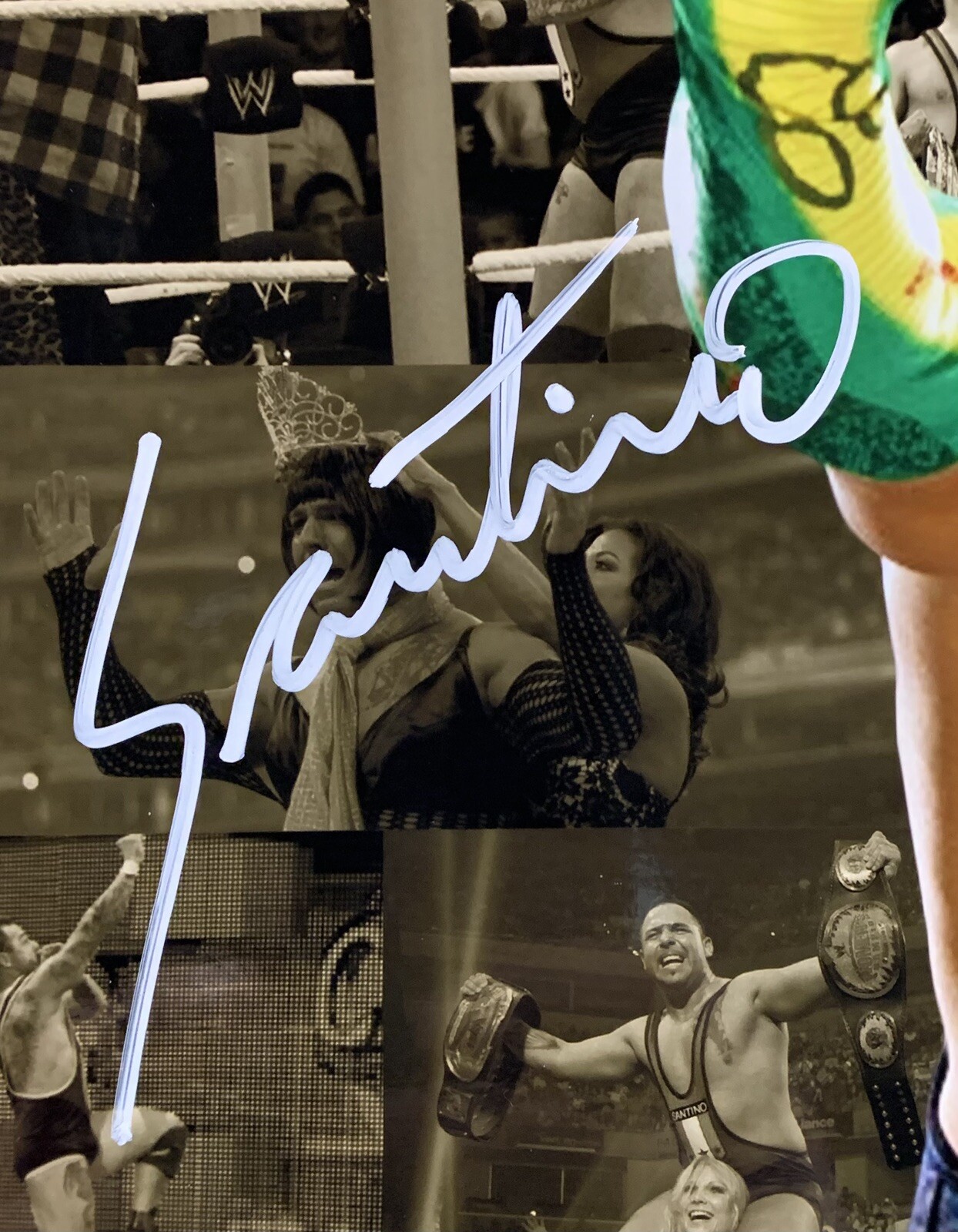SANTINO MARELLA Autographed CUSTOM CAREER Glossy 8×10 Photo