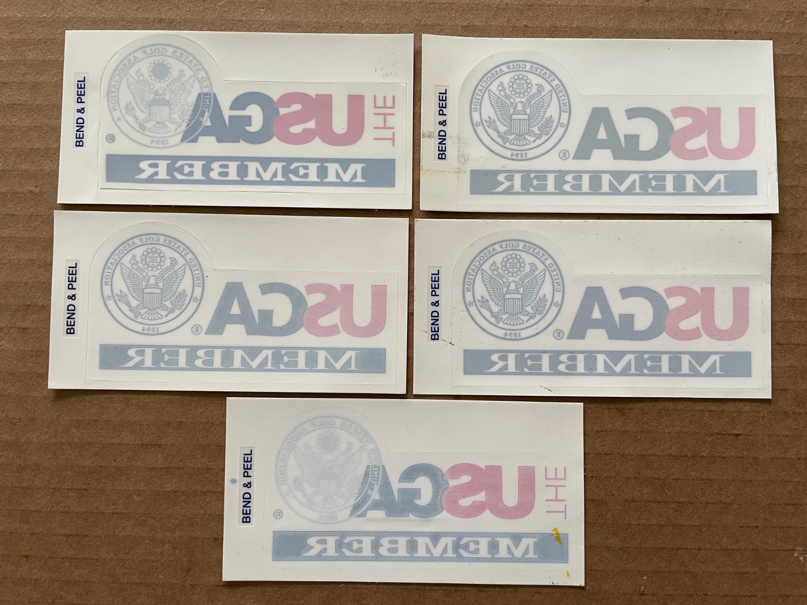 Vintage USGA MEMBER United States Golf Association Stickers 5pcs