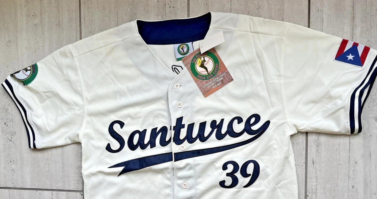 LOS EQUIPOS PUERTO RICO LATIN LEAGUE SANTURCE CRABBERS BASEBALL JERSEY MEN 2XL