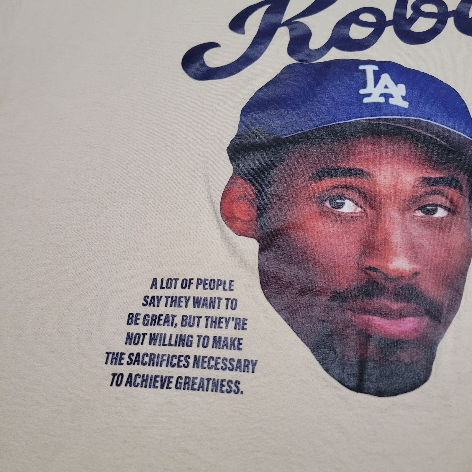 Los Angeles Dodgers Shirt Mens 3XL XXL Kobe Bryant Black Mamba Crewneck 2021