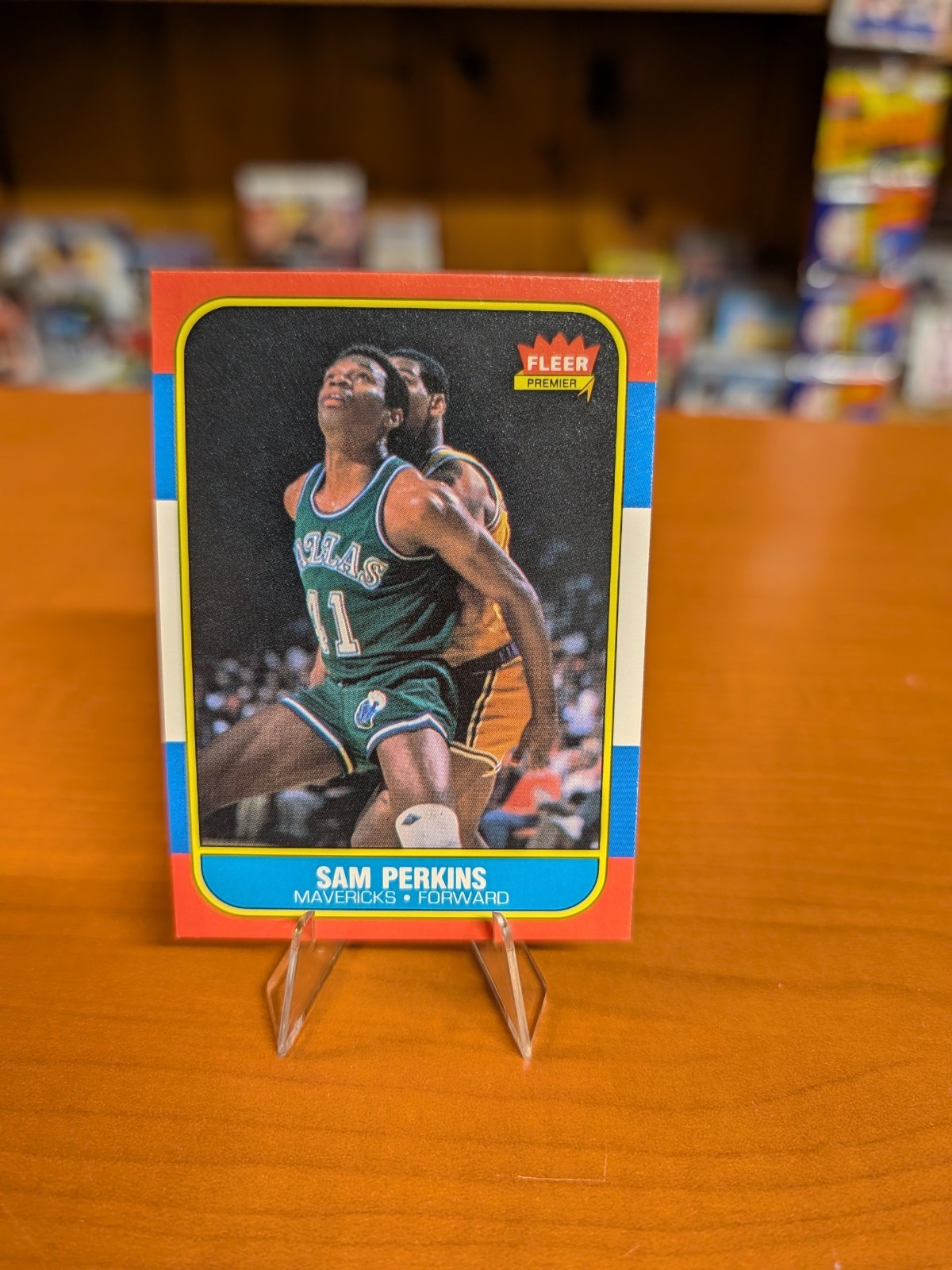 1986-87 Fleer Basketball Card – Sam Perkins #86 Dallas Mavericks