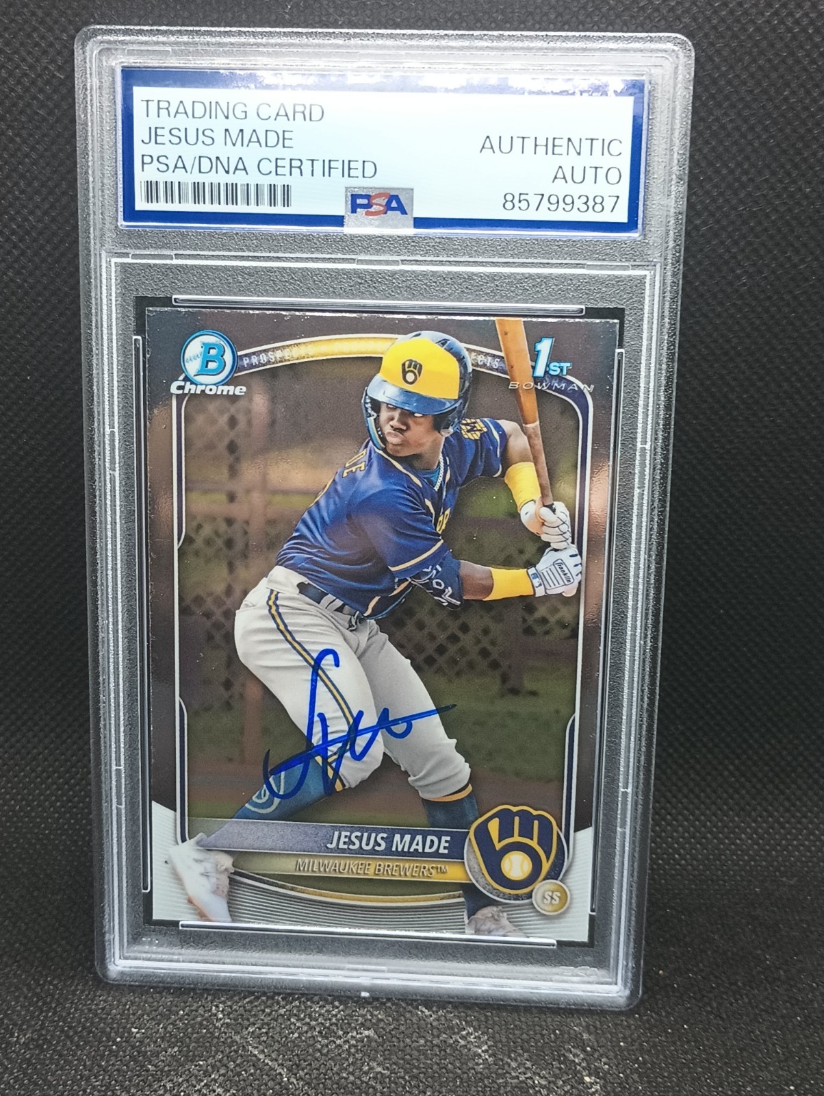 2025 Bowman #BCP-50 SIGNED Jesus Made Chrome Prospects Autograph PSA DNA