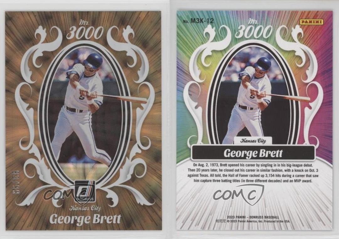 2023 Panini Donruss Mr 3000 Gold 83/99 George Brett #M3K-12 HOF 04br