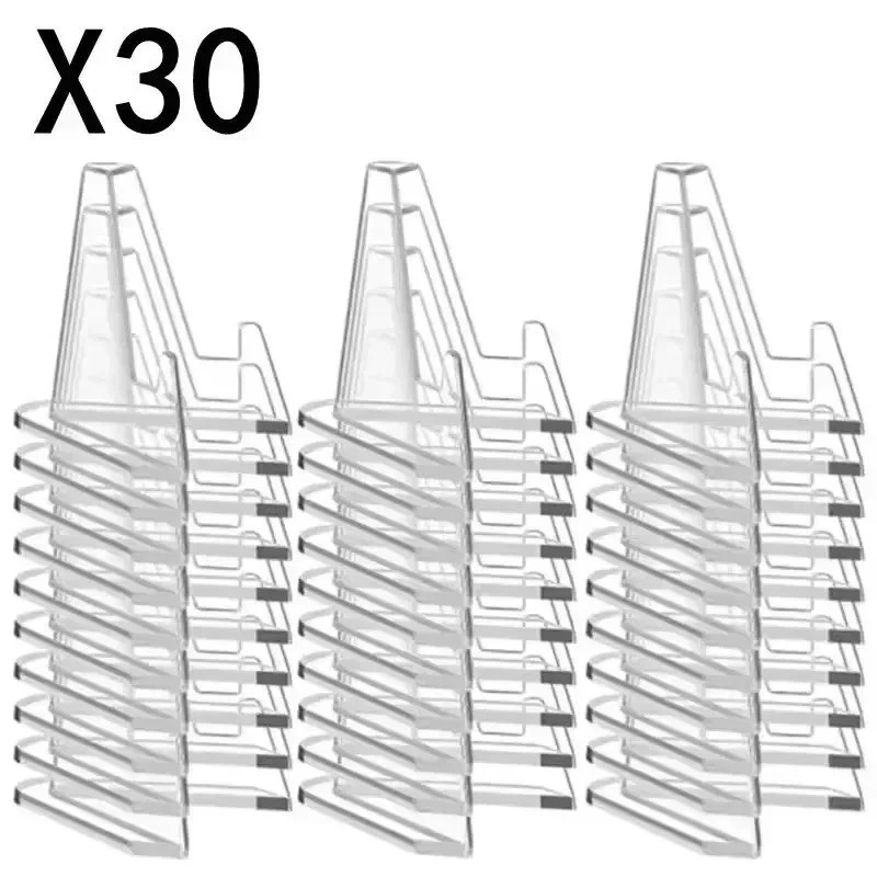 30 Pack Clear Card Stands, Arcylic Card Display for Sports Graded
