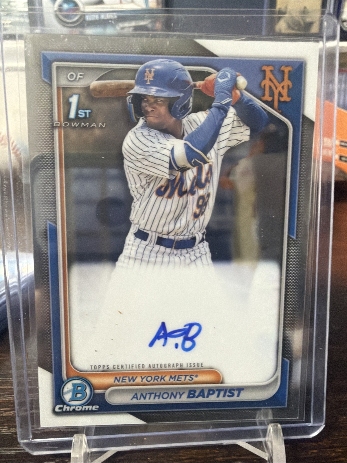 2024 Bowman Chrome 2024 Anthony Baptist CPA-AB 1st Bowman Auto RC Mets