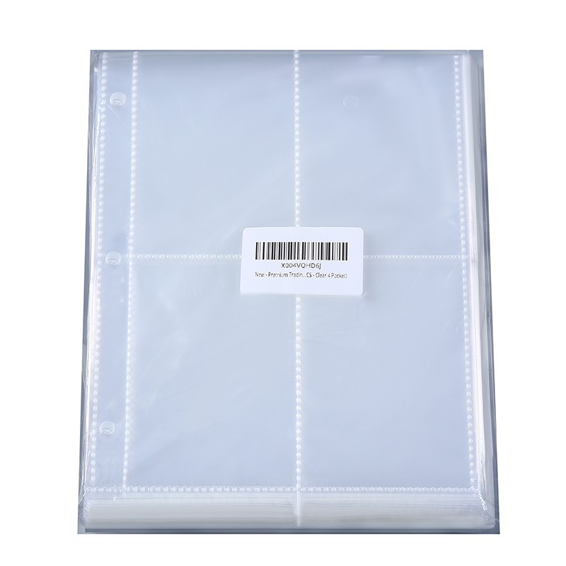 Trading Card Album Binder Protector Page Sleeves 8 Pocket x 60 Sheets Baseball