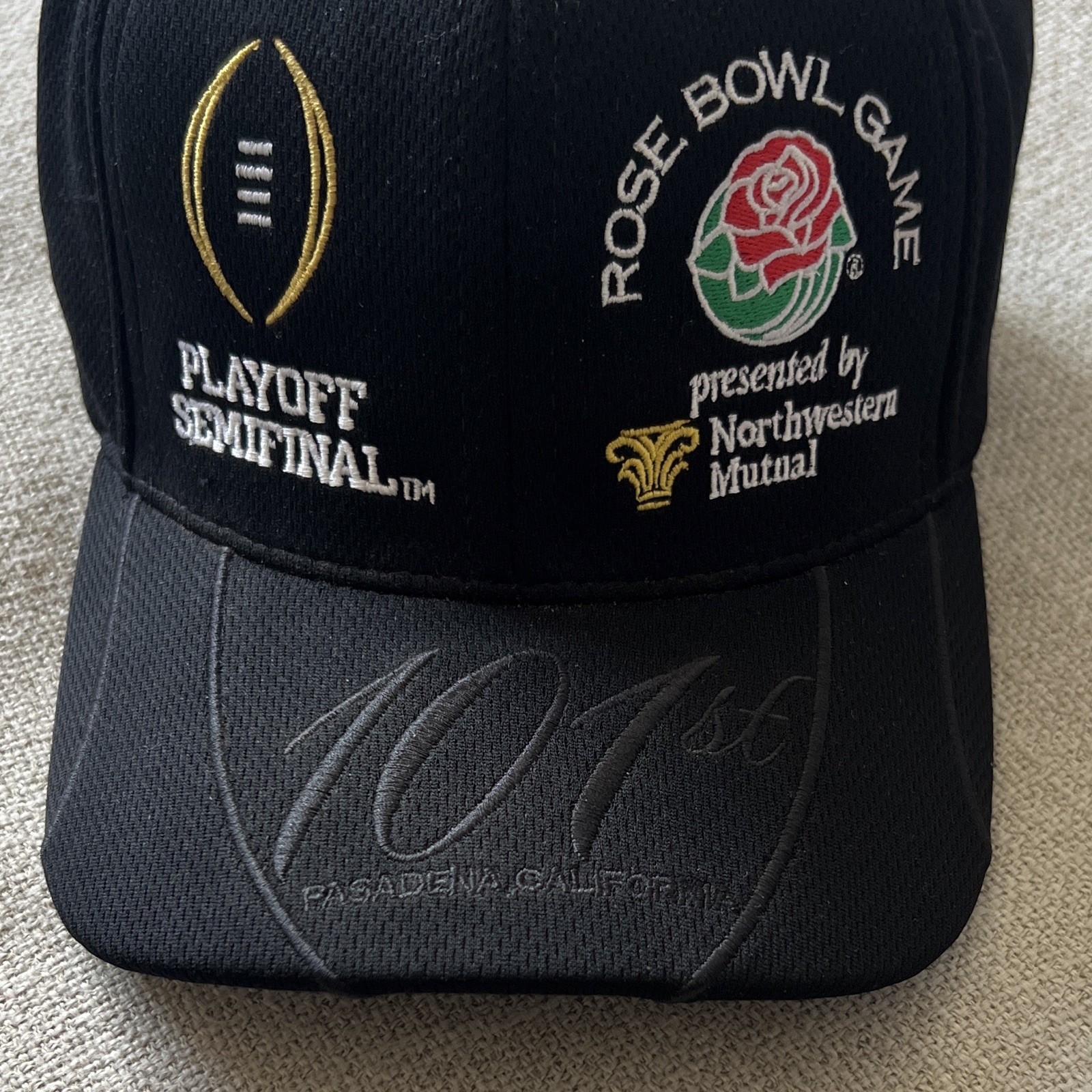 Rose Bowl Game College Football Playoff Semifinal Black Adjustable Cap Hat
