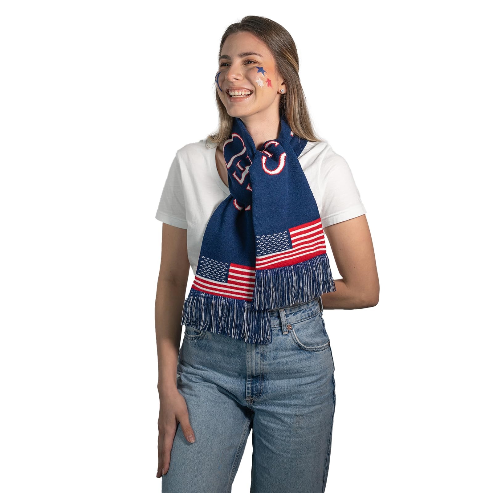 American Scarves Premium USA Soccer Team 59 inches x 6 inches, Multicolor
