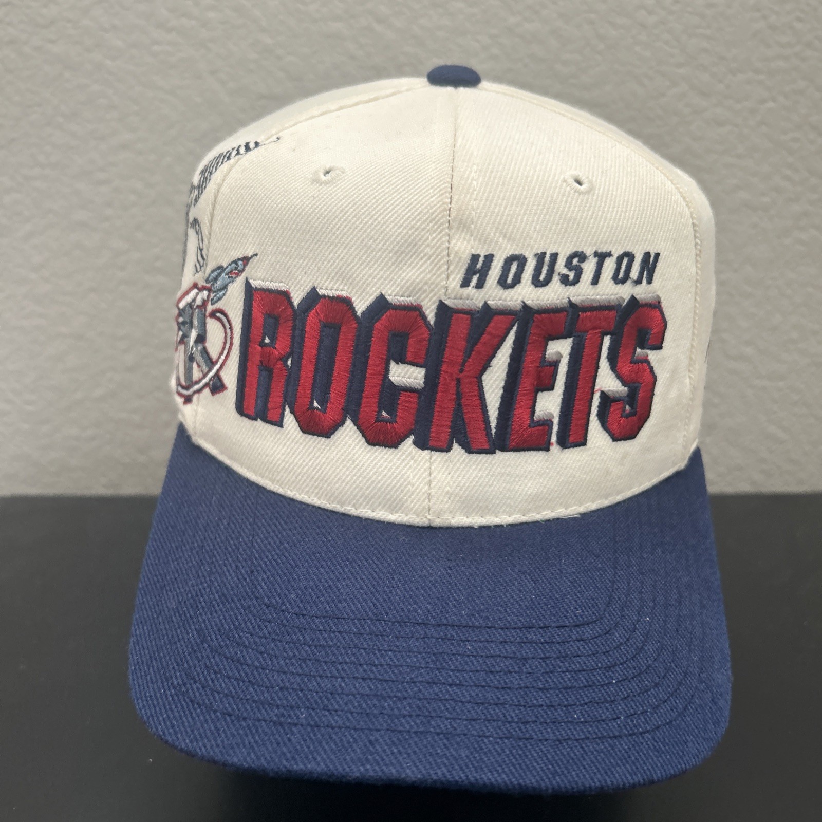 Vintage 90s Houston Rockets Sports Specialties Shadow NBA Snapback Hat Cap