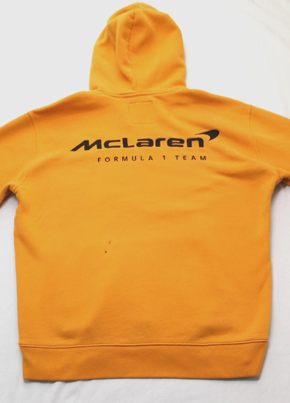 McLaren Hoodie Sweatshirt Mens Medium Orange Formula 1 Team Racing Hollister