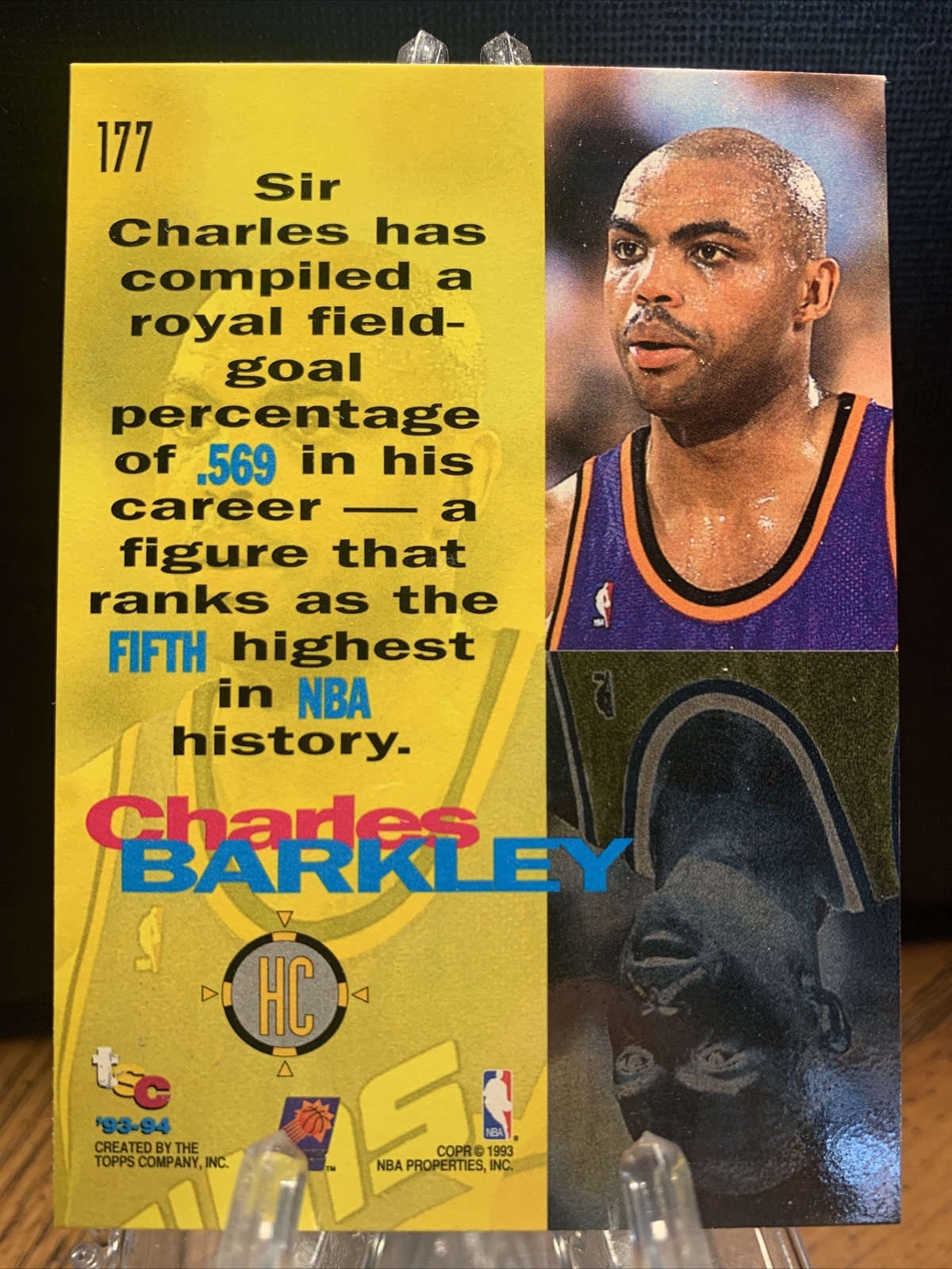 Charles Barkley 1993 Topps Stadium Club High Court #177