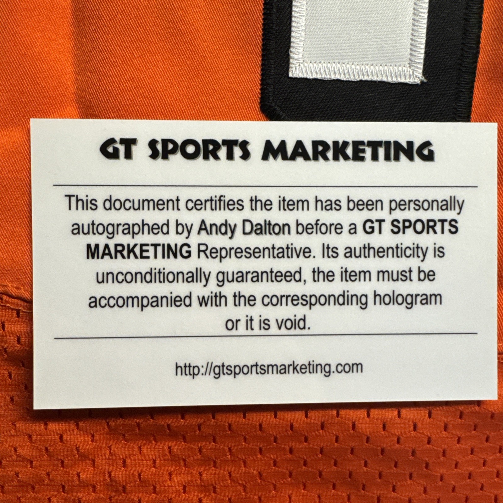 ANDY DALTON signed CINCINNATI BENGALS JERSEY w/Red Rifle inscr w/his #- PSA DNA