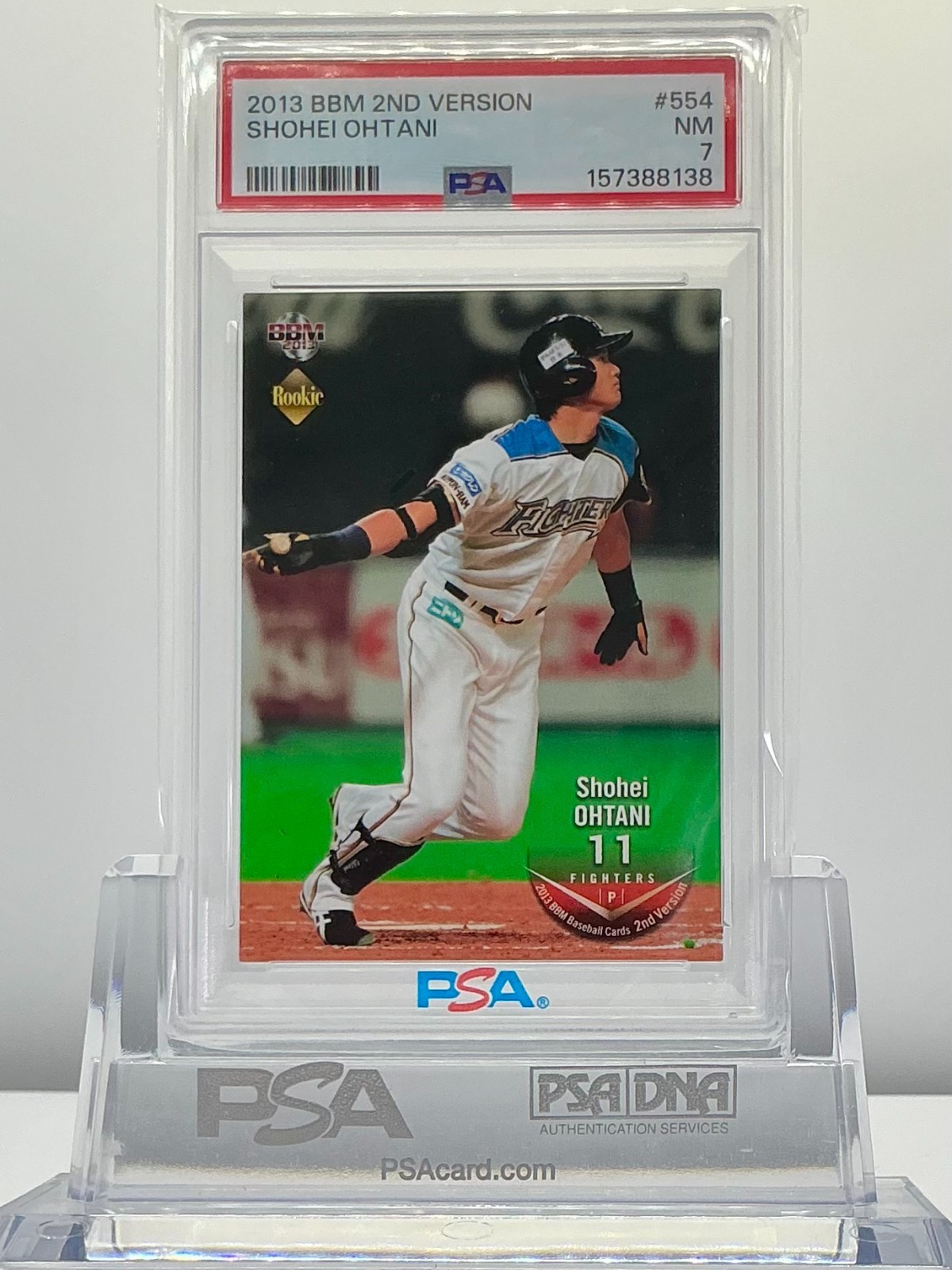 SHOHEI OHTANI 2013BBM 2ND VERSION BATTING #554 PSA7!ROOKIE CARD!POP19!