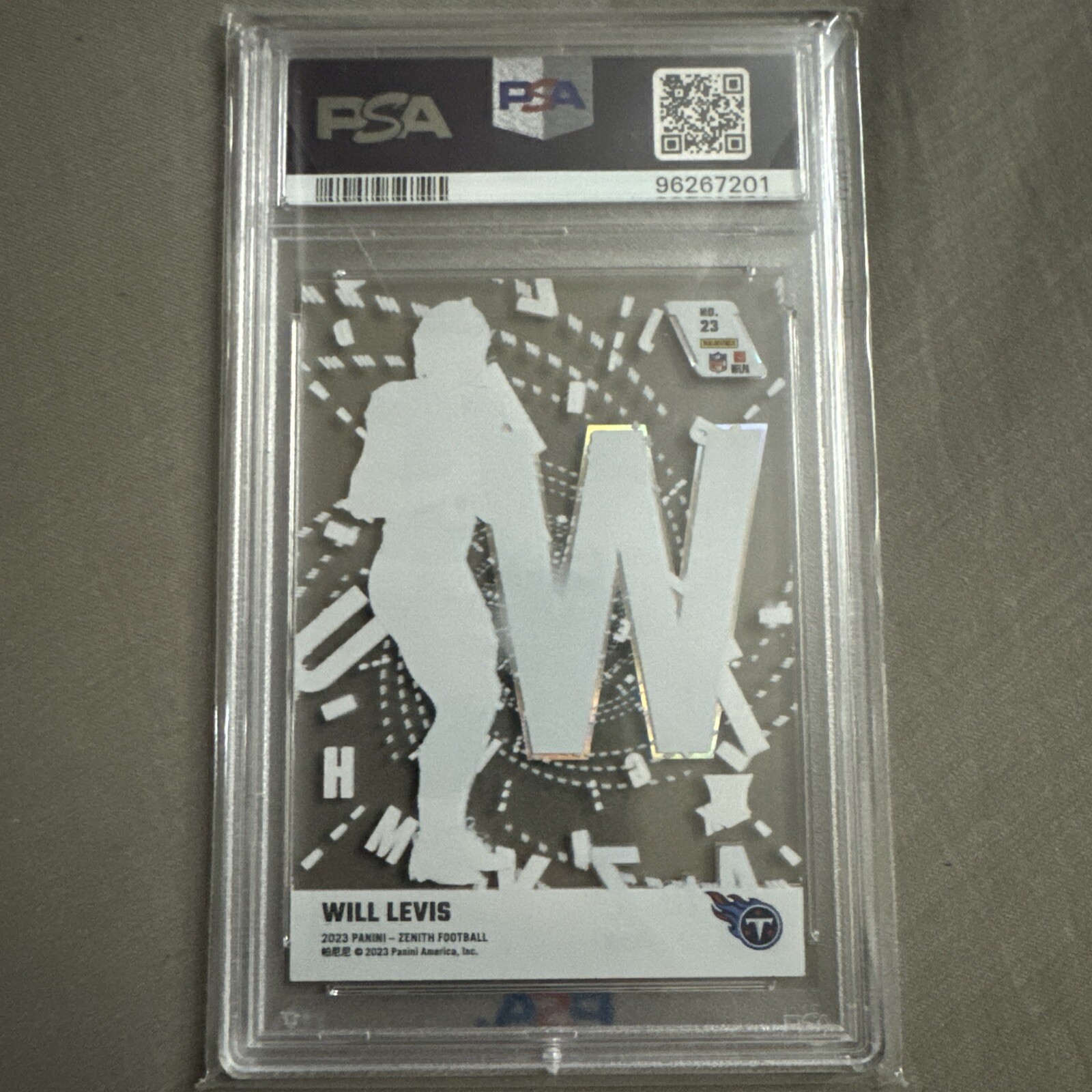 2023 Panini Zenith – A to Z #23 Will Levis (RC) PSA 10 Rookie GEM!