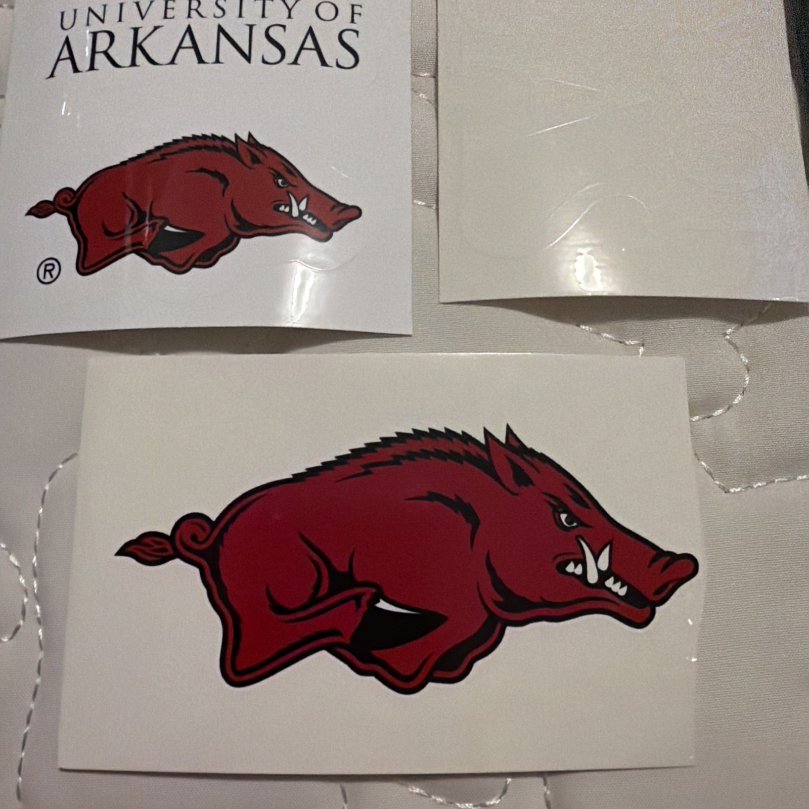 University Of Arkansas Banner And Stickers Gift Woo Pig And Sunglasses