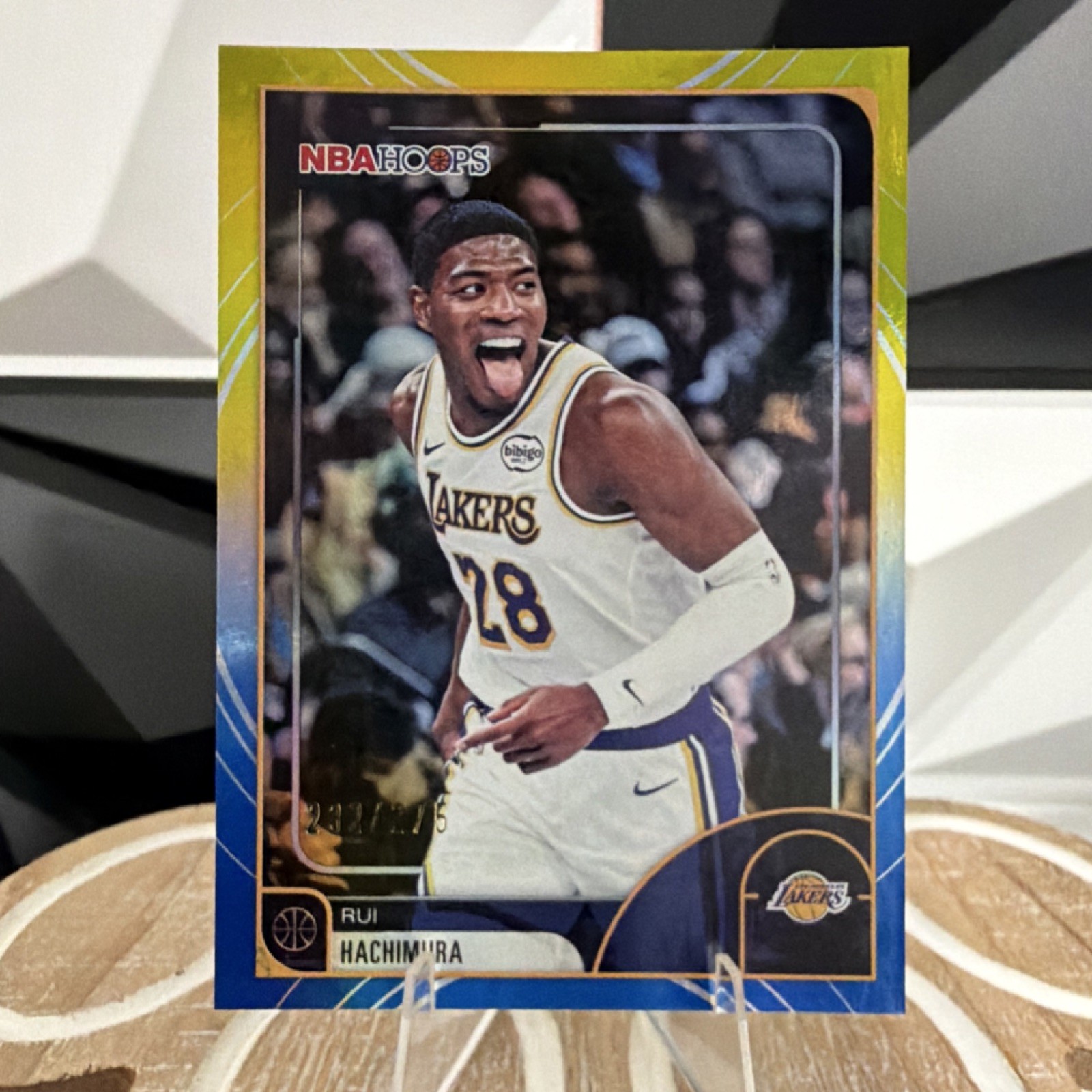 2025-26 NBA Hoops Rui Hachimura Rainbow Blue & Yellow Out of / 275