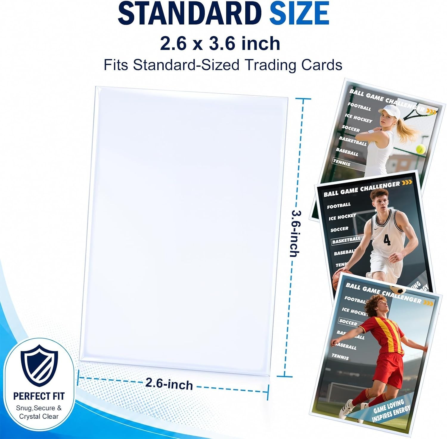 1000 Counts Card Sleeves Top Loaders For Trading Cards, Penny Soft Sleeves