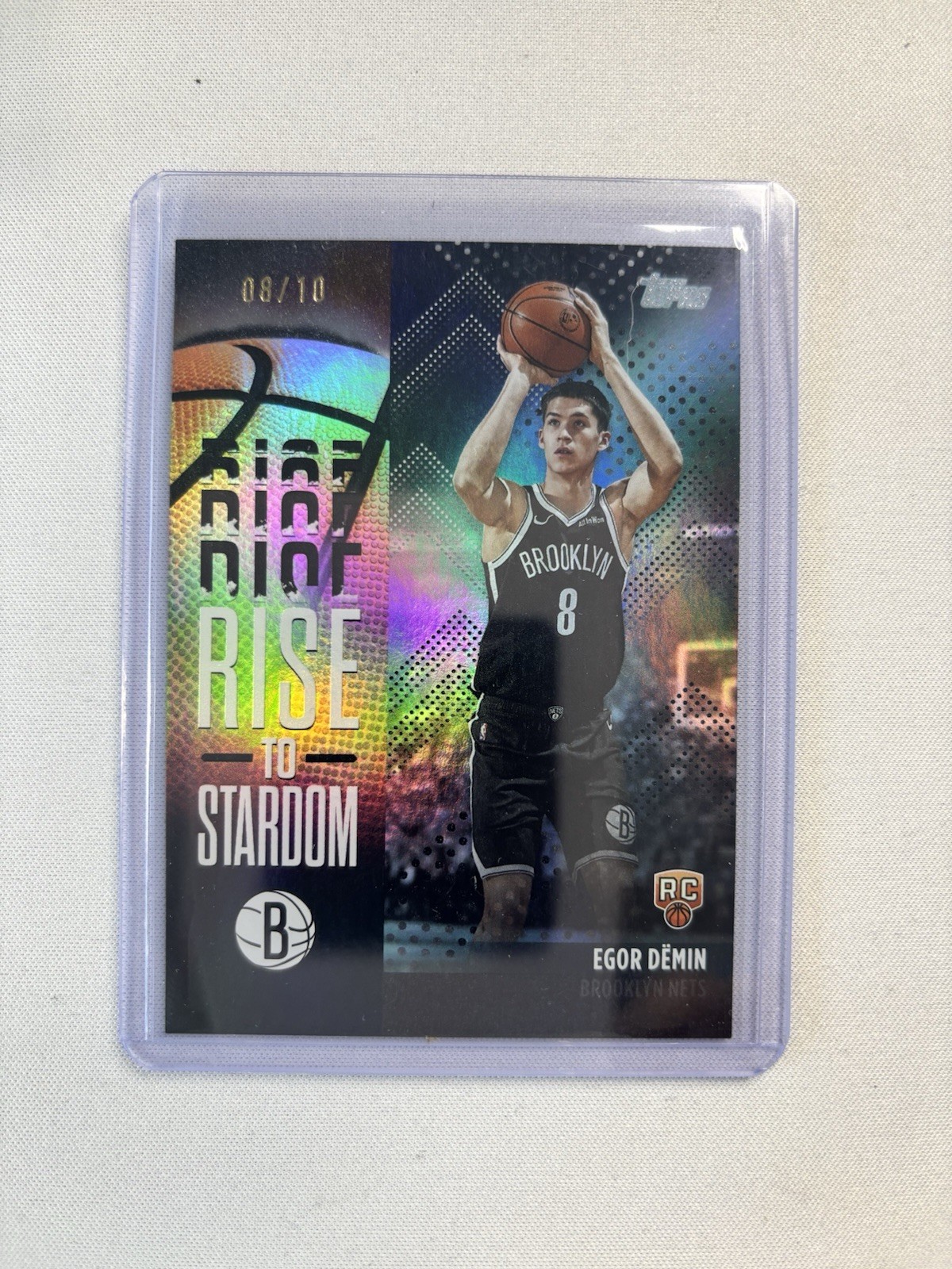 Topps 25-26 Rise to Stardom Egor Demin RC Nets Black #8/10 JERSEY MATCH!