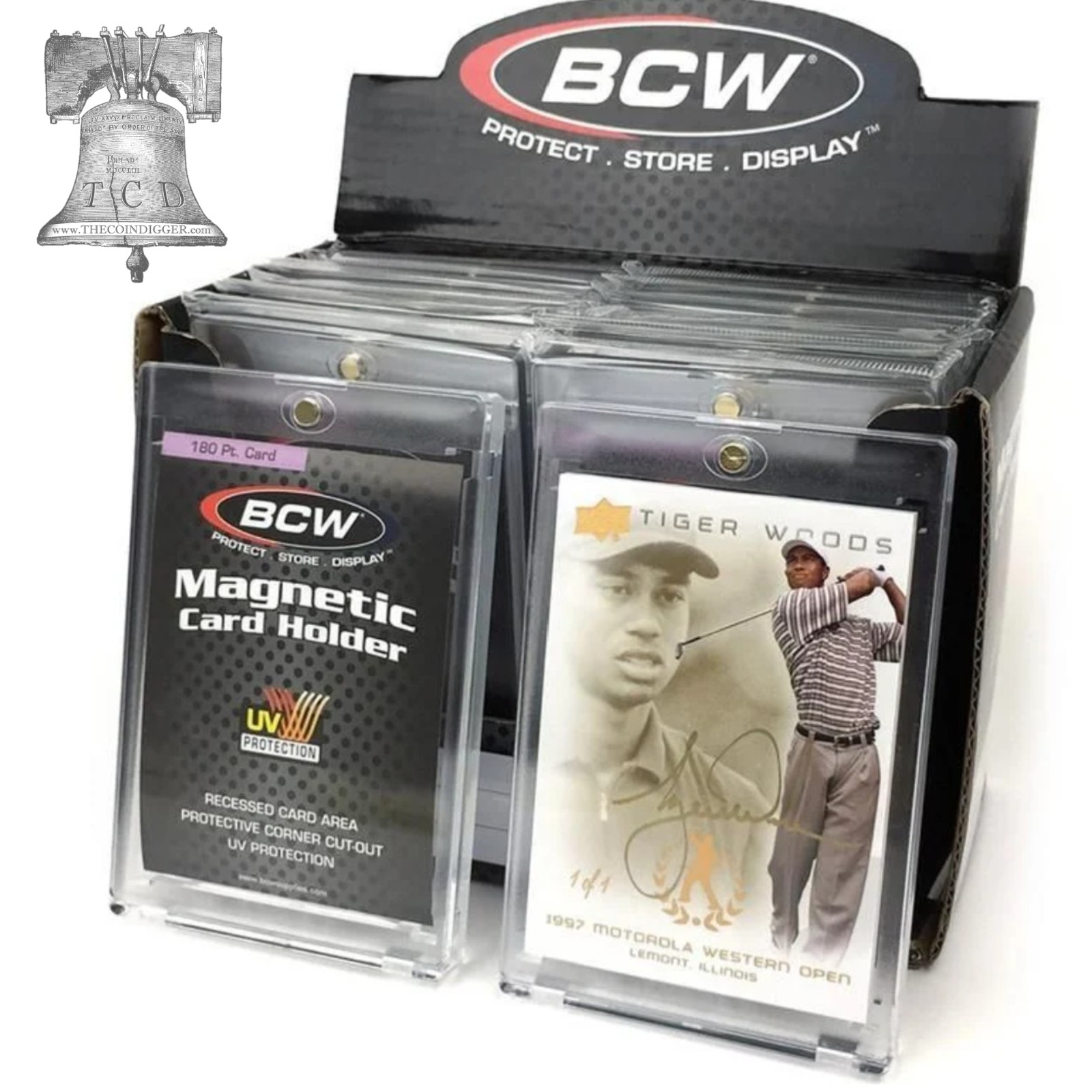 5 BCW Card Holder Magnetic Slab One-Touch Baseball Football Auto Relic Cards UV+
