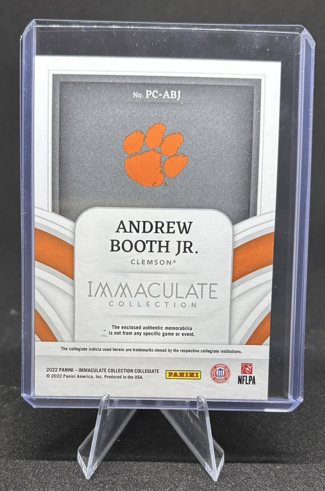 2022 Panini Immaculate Collection Rookie Player Caps Andrew Booth Jr. PC-ABJ /42