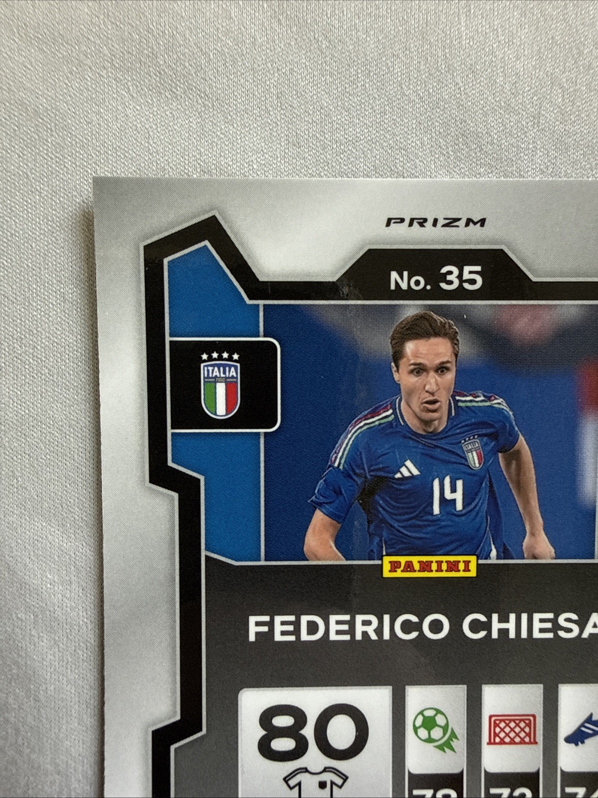 2026 Prizm World Cup Monopoly Federico Chiesa Gold Cracked Ice Italy NM #35