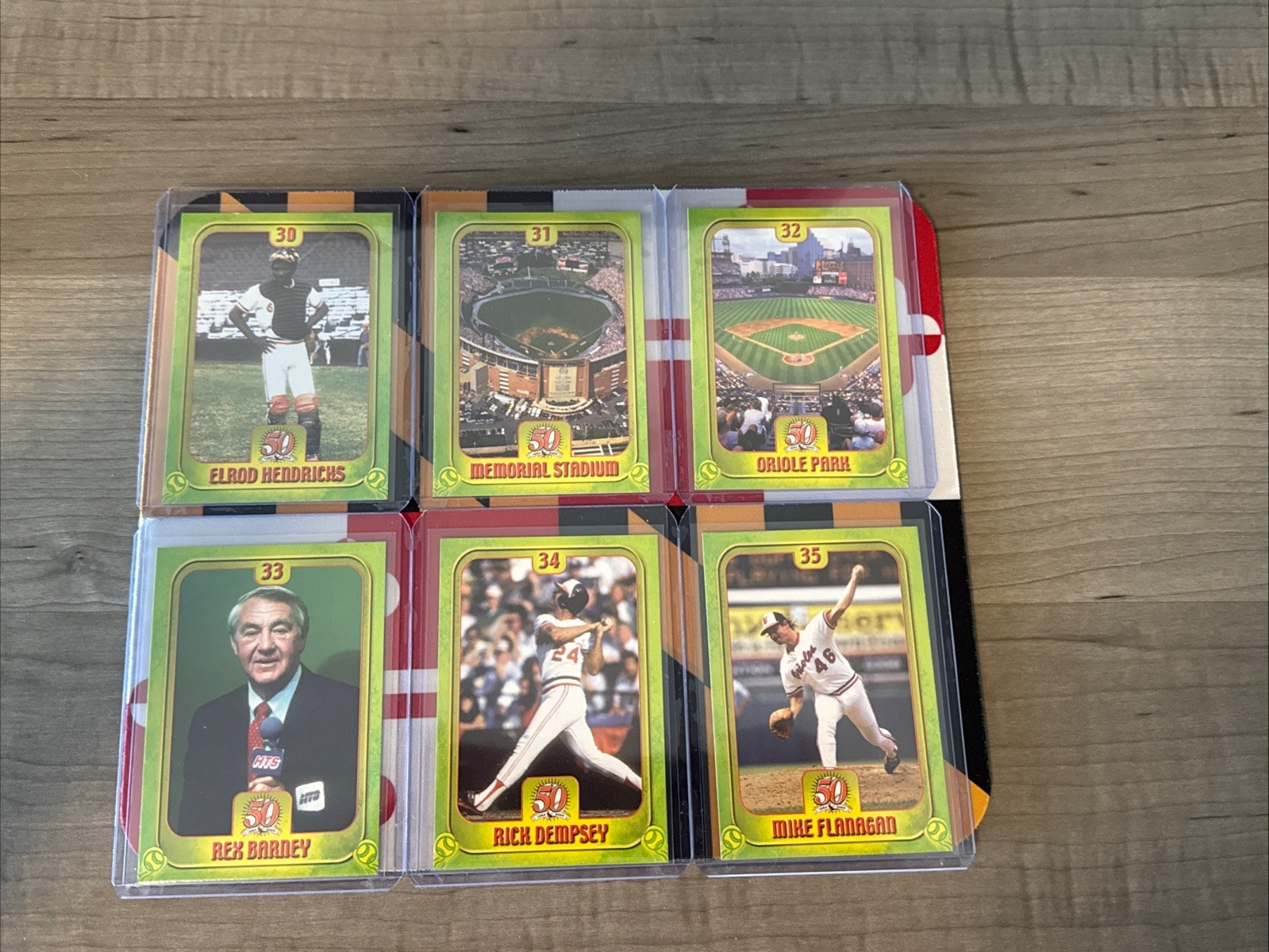 2004 Baltimore Orioles – 50th Anniversary Maryland Lottery Cards – You Pick
